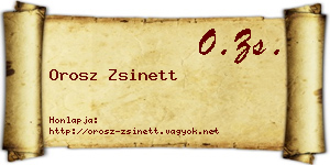 Orosz Zsinett névjegykártya